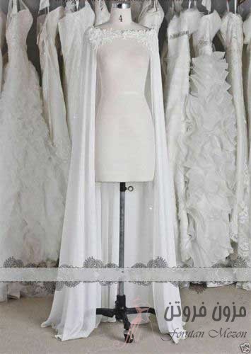لباس عروس با شنل توری