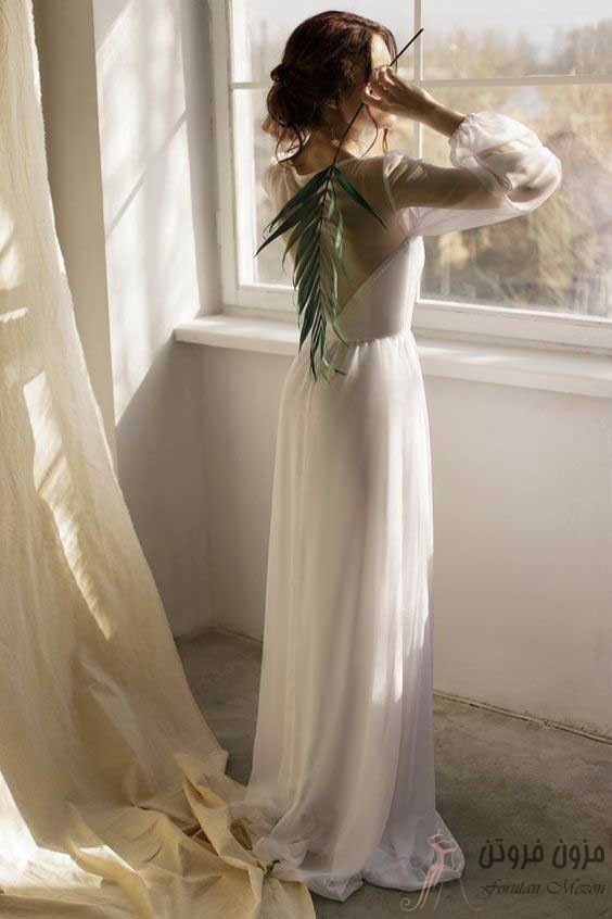لباس عروس آستین پف دار
