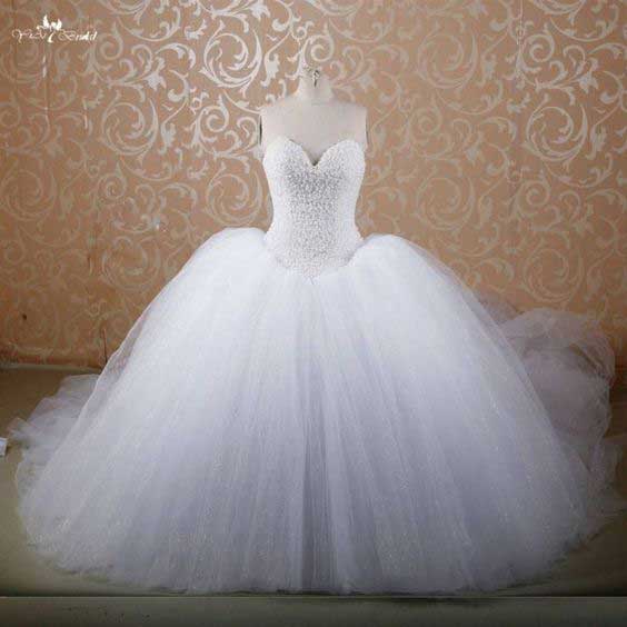 لباس عروس پفی پرنسسی