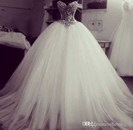 لباس عروس پفی پرنسسی