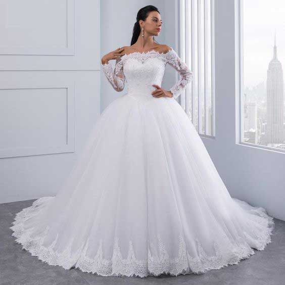لباس عروس پفی پرنسسی جدید